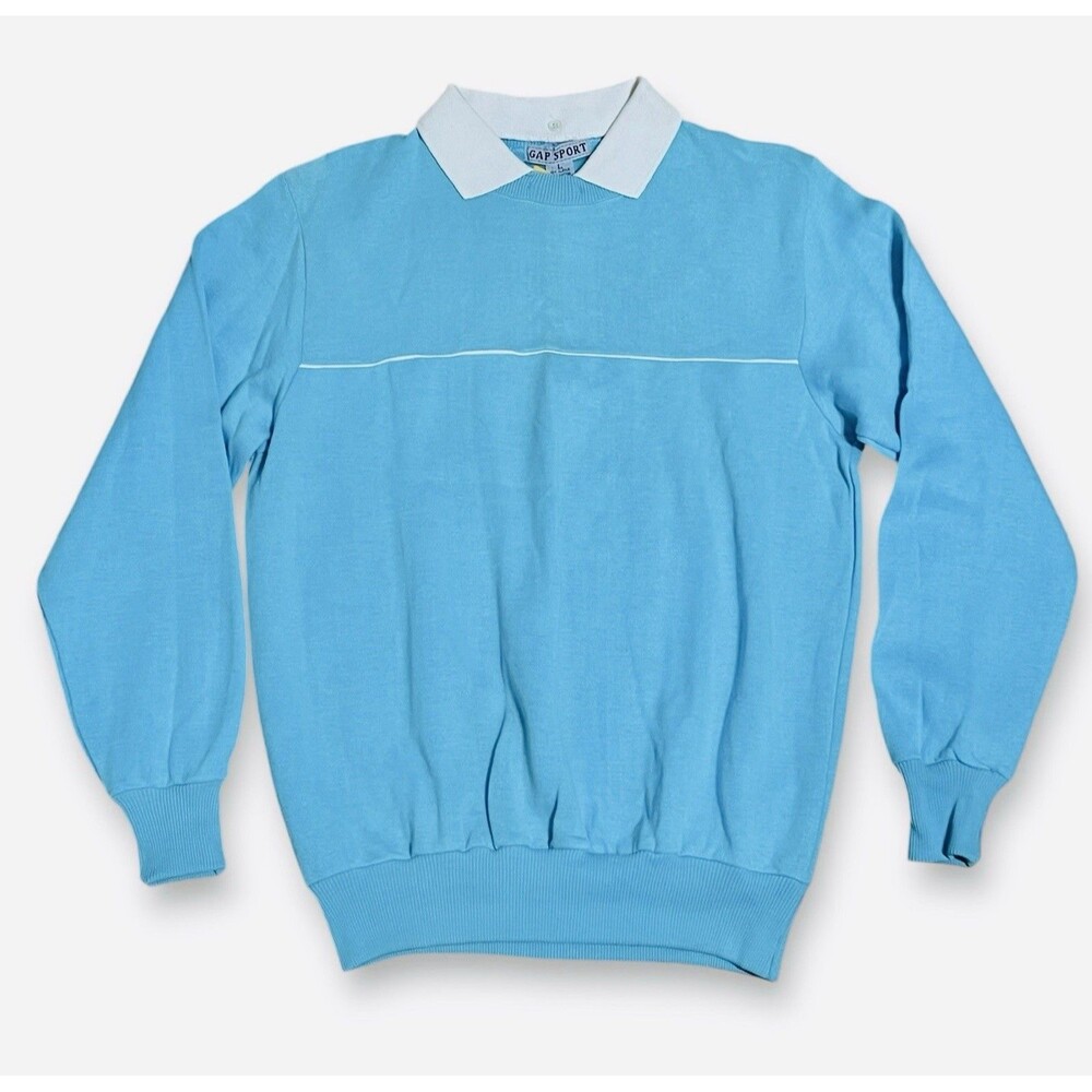 1980’s GAP Sport Lt. Blue Sweatshirt With Removable Collar Men’s Sz Large NWT!